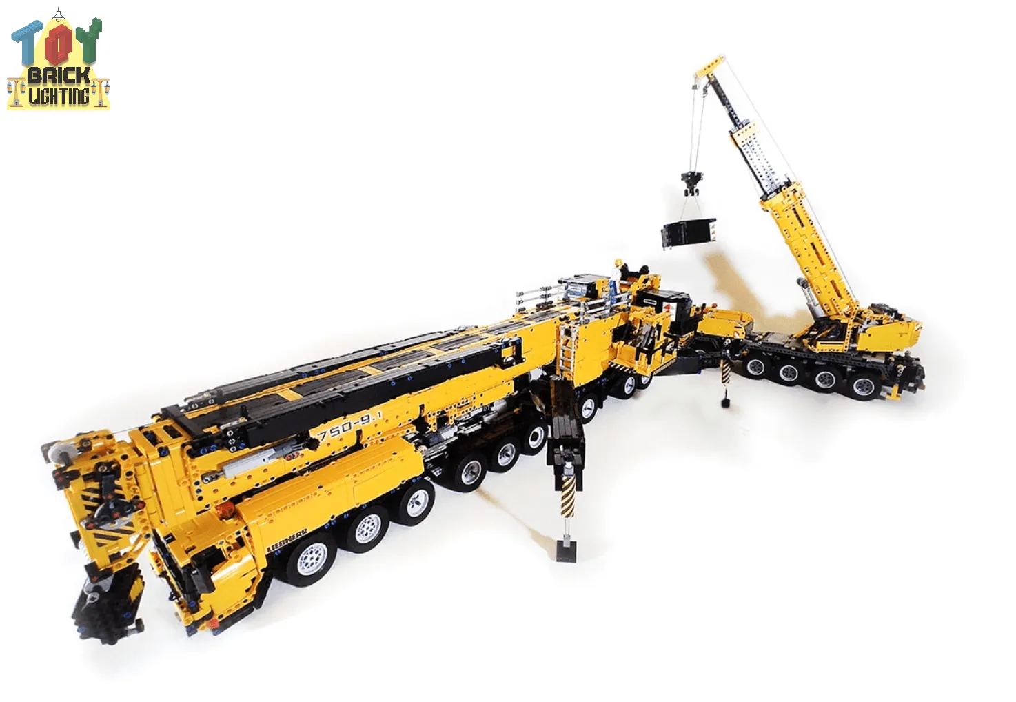 V2 Remote Controlled Liebherr LTM-1750 Mobile Crane w/ 1.8m Arm MOC Brick Set