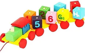 Wooden Educational Alphabet & Number Train