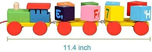 Wooden Educational Alphabet & Number Train