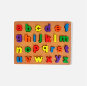 Wooden Montessori Alphabet Board Small Letters Learning Blocks