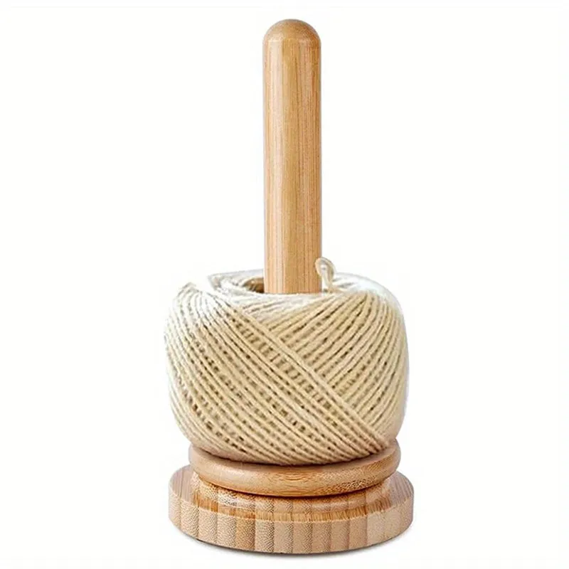 Wooden Yarn Holder Knitting Essential with Twirling Mechanism