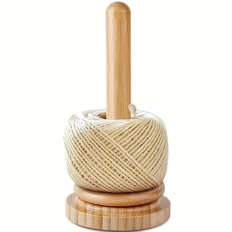 Wooden Yarn Holder Knitting Essential with Twirling Mechanism